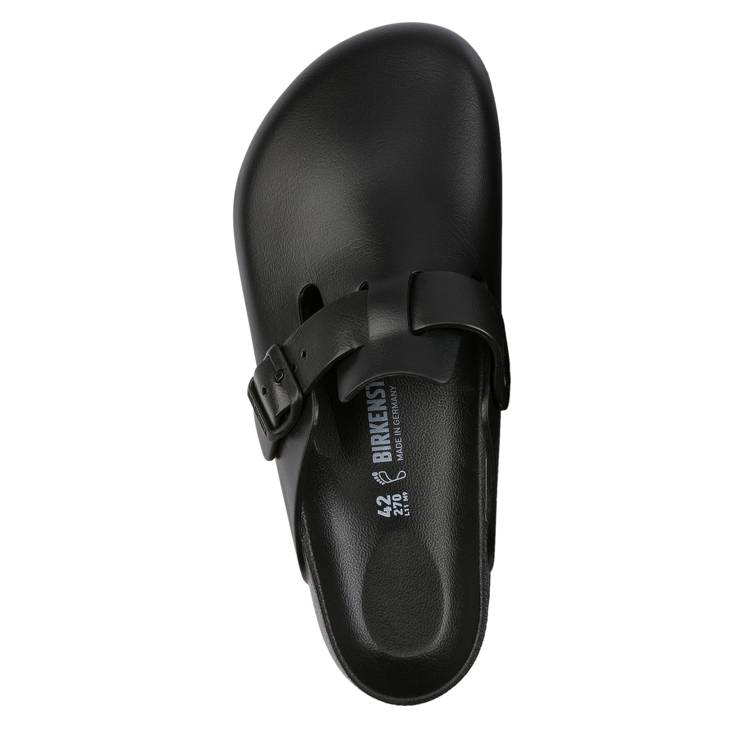 Peltz Shoes  Women's Birkenstock Boston Essentials EVA Clog – Narrow Fit BLACK 127103 N